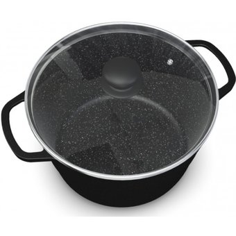  Кастрюля НЕВА-МЕТАЛЛ 186640 Каменная черный гранит 