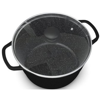  Кастрюля НЕВА-МЕТАЛЛ 186660 Каменная Черный гранит 