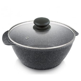  Кастрюля НЕВА-МЕТАЛЛ 186660 Каменная Черный гранит 