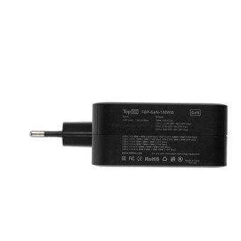  Блок питания TopON TOP-GaN-130WB автоматический 130W 5V-20V 5A 4xUSB от бытовой электросети LED индикатор 