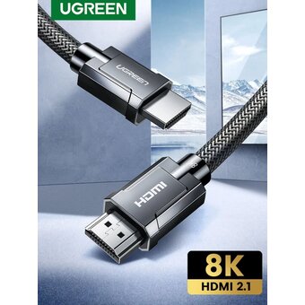  Кабель UGREEN HD135 80602 8K HDMI 2.1 Male To Male Cable 3m Gray 