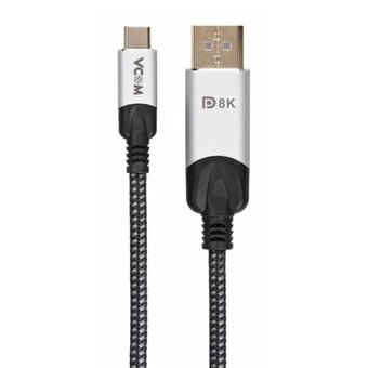  Кабель-адаптер Vcom CU422MCV-1.8M USB 3.1 Type-Cm -- DP(m) 8K 60Hz 1.8m Alumi Shell 