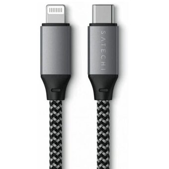  Кабель Satechi ST-TCL10M USB-C to Lightning Cable MFI 10 inch Space Gray 