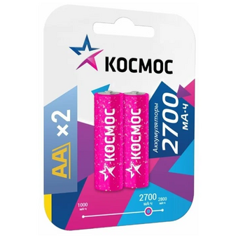 Аккумулятор Космос NiMH 2700мАч 2 BL KOCR6NIMH2700MAH2BL 