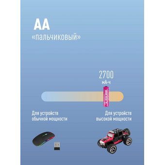  Аккумулятор Космос NiMH 2700мАч 2 BL KOCR6NIMH2700MAH2BL 