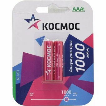  Аккумулятор Космос KOCR03NIMH(1000MAH) 