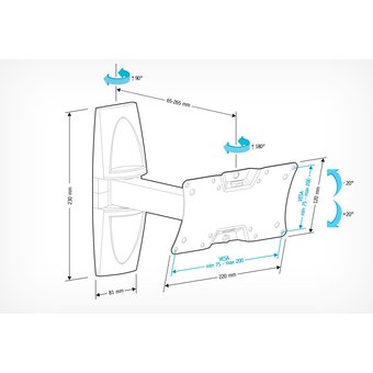  Кронштейн HOLDER LCDS-5063 белый 