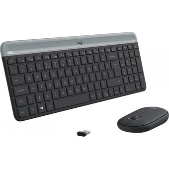  Клавиатура + мышь Logitech Combo MK470 клав:белый/серый мышь:белый USB беспроводная slim 920-009207 