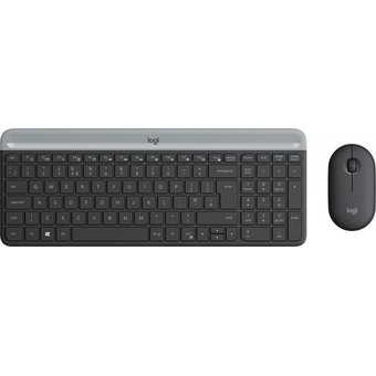  Клавиатура + мышь Logitech Combo MK470 клав:белый/серый мышь:белый USB беспроводная slim 920-009207 