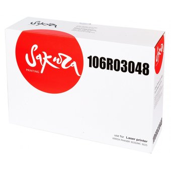  Картридж Sakura SA106R03048 для Xerox Phaser 3020, Xerox WorkCentre 3025, черный, 3000 к. (в комплекте 2 шт. SA106R02773, на 1 500 к. каждый) 