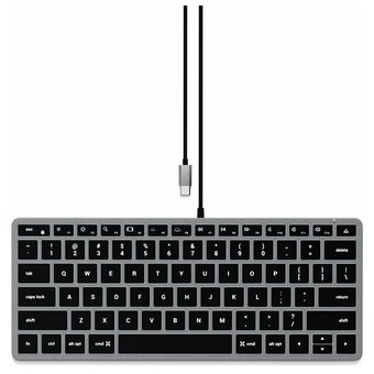  Клавиатура Satechi Slim W1 USB-C Wired Keyboard-RU Серый космос 