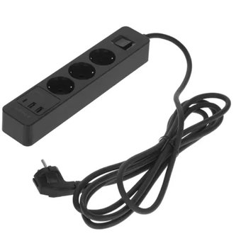  Удлинитель с USB зарядкой HARPER UCH-430 PD3.0 Black 
