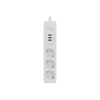  Удлинитель с USB зарядкой HARPER UCH-325 White 