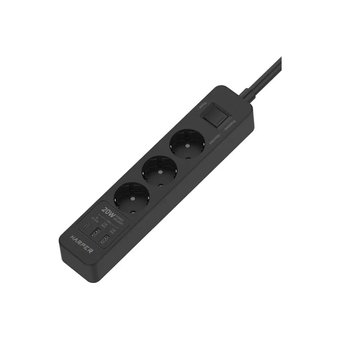  Удлинитель с USB зарядкой HARPER UCH-440 PD3.0 Black 