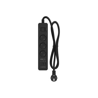 Удлинитель с USB зарядкой HARPER UCH-440 PD3.0 Black 