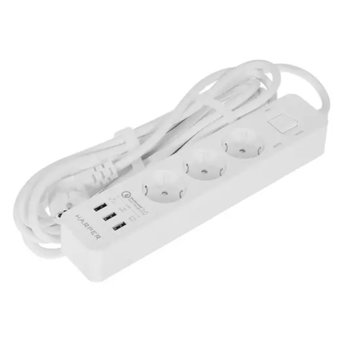 Удлинитель с USB зарядкой HARPER UCH-420 White QC3.0 