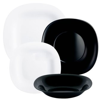  Набор столовой посуды LUMINARC Карин 18пр черно-белый (N1489) 