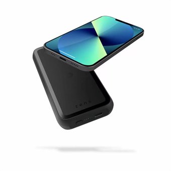  Внешний аккумулятор ZENS Magnetic 10000 mAh wireless powerbank со встроенной подставкой, черный 