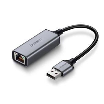  Адаптер UGreen CM209 (50922) USB to RJ45 Ethernet Adapter Aluminum Caseсерый космос 