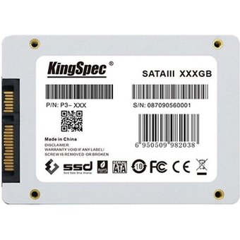  SSD KingSpec P3-256 256 Gb, SATA III, 2.5-Inch SSD, bulk package 
