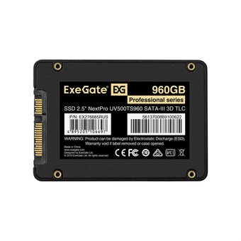  SSD ExeGate NextPro UV500TS960 EX276685RUS 2.5" 960GB (SATA-III, 3D TLC) 