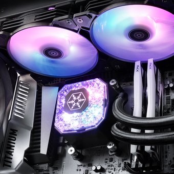  Система водяного охлаждения Silverstone SST-IG240P-ARGB 240mm high-performance ARGB AIO 2x120mm ARGB fan, Intel LGA 115X/1366/12 