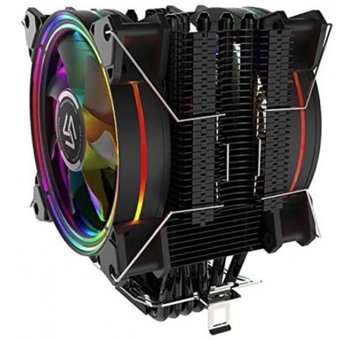  Кулер Alseye H120D v2 Universal (screw), TDP 200W, Heat Pipe:6mm*6pcs, 800-2000RPM, 11.6-35.3dB(A), RGB, RTL - 