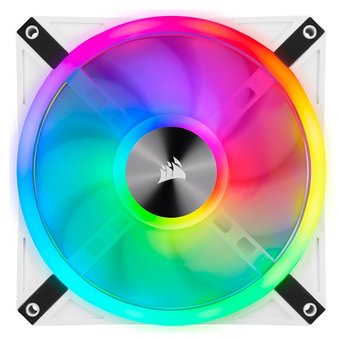  Комплект вентиляторов Corsair iCUE QL140 RGB (CO-9050106-WW) 140mm PWM White Fan — Dual Fan Kit with Lighting Node CORE 