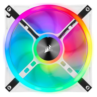  Комплект вентиляторов Corsair iCUE QL140 RGB (CO-9050106-WW) 140mm PWM White Fan — Dual Fan Kit with Lighting Node CORE 