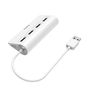  Разветвитель USB 2.0 Hama H-200120 4порт. белый (00200120) 