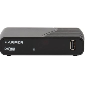  Ресивер DVB-T2 HARPER HDT2-1130 черный DVB-T, DVB-T2+С 