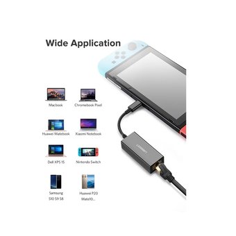  Адаптер UGreen CM199 (50737) USB Type C to 10/100/1000M Ethernet Adapter серый космос 