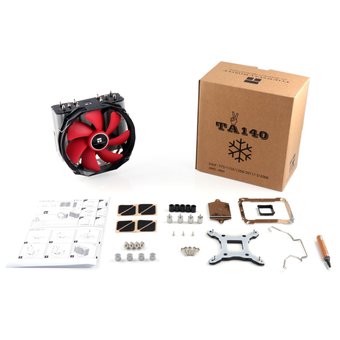  Кулер Thermalright TA140 (TA140), высота 159 мм, 600-1500 об/мин, 17-23 дБА, PWM 