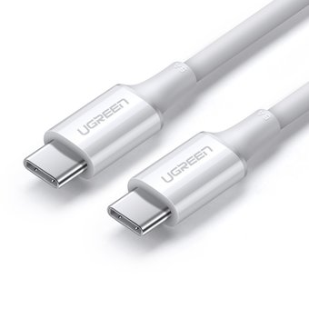  Кабель UGreen US300 (60551) USB2.0 Type-C Male to Male Cable 5А 1 м белый 