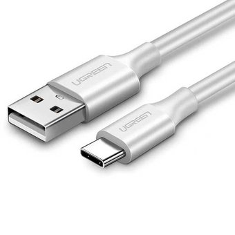  Кабель UGreen US287 (60121) USB-A 2.0 to USB-C Cable Nickel Plating 1 м белый 