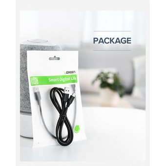  Кабель UGreen US287 (60116) USB-A 2.0 to USB-C Cable Nickel Plating 1 м черный 