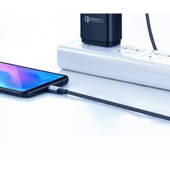  Кабель UGreen US288 (60126) USB-A 2.0 to USB-C Cable Nickel Plating Aluminum Braid 1 м черный 