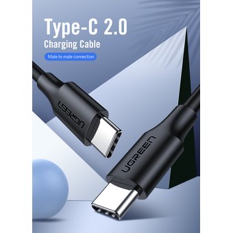  Кабель UGreen US286 (50997) USB 2.0 Type C to Type C Cable Nickel Plating 1 м черный 