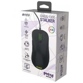  Мышь игровая HIPER Stalker (GMUS-1000) Black USB 
