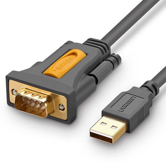  Кабель UGreen CR104 (20210) USB to DB9 RS-232 Adapter Cable 1 м серый космос 