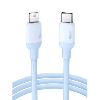  Кабель UGreen US387 (20313) USB-C to Lightning Silicone Cable 1 м темно-синий 