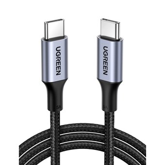  Кабель UGreen US316 (70427) USB-C Cable Aluminum Case with Braided в оплтеке 1 м черный 