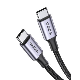  Кабель UGreen US316 (70427) USB-C Cable Aluminum Case with Braided в оплтеке 1 м черный 