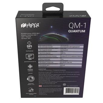  Игровая мышь HIPER Quantum Q-M1 чёрная 