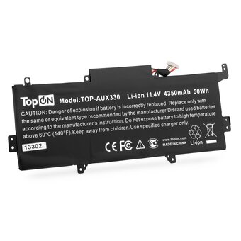  Батарея для ноутбука TopON TOP-AUX330 11.4V 4350mAh литиево-ионная Asus Zenbook U3000U, UX330, UX330U, UX330UA (103195) 