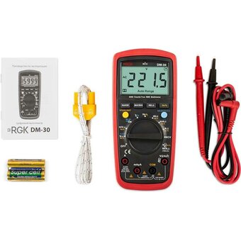  Мультиметр RGK DM-30 (779654) цифровой с поверкой 