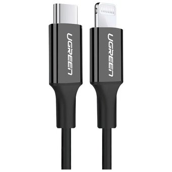  Кабель UGreen US171 (60751) USB-C to Lightning Cable M/M Nickel Plating ABS Shel 1 м черный 