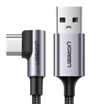  Кабель угловой UGreen US284 (50941) Angled USB AM to USB Type C Cable Angled 1 м черный 