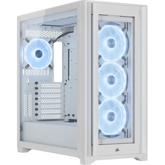  Корпус Corsair iCUE 5000X RGB (CC-9011233-WW) Mid-Tower, white, Tempered Glass (650393) 