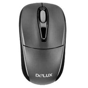  Мышь DELUX DLM-123GB тёмно серая 